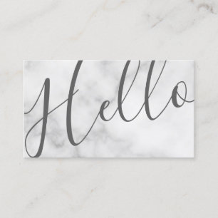 Carte De Visite Bonjour    Marbre blanc moderne professionnel