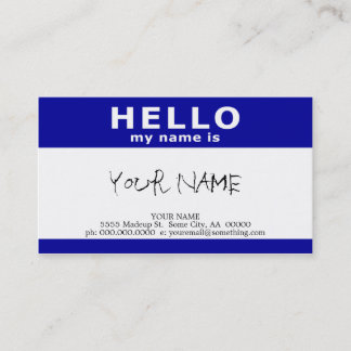 Carte De Visite bonjour mon nom est
