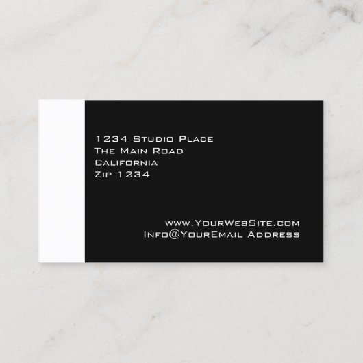 Carte De Visite Bonjour mon nom est (Dos)