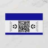 Carte De Visite bonjour mon nom est (avec le code de QR) (Dos)