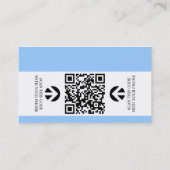 Carte De Visite bonjour mon nom est (avec le code de QR) (Dos)