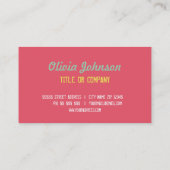 Carte De Visite "BONJOUR Nice de vous rencontrer" police grunge de (Dos)