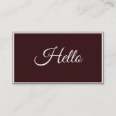 Carte De Visite Bonjour Premium (Devant)