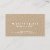 Carte De Visite Bonjour | Professional Modern Script Kraft Papier (Dos)