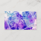 Carte De Visite Bonjour rayure géométrique de belle aquarelle (Dos)