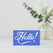Carte De Visite Bonjour Royal Bleu (Debout devant)