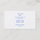 Carte De Visite Bonjour Royal Bleu (Dos)