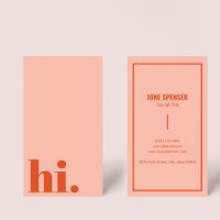 Bonjour Salut Décontracté Rouge & Pink Typographie