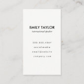 Carte De Visite Bonjour salutations Faux Metallic Gold (Dos)