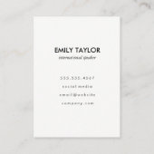 Carte De Visite Bonjour Salutations Gold Parties scintillant (Dos)