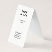 Carte De Visite Bonjour Salutations Gold Parties scintillant (Dos)