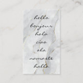 Carte De Visite Bonjour salutations | Marbre (Devant)