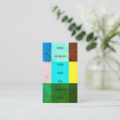 Carte De Visite Bonjour salutations / Nuances de couleurs (Debout devant)