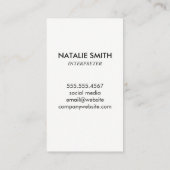 Carte De Visite Bonjour salutations / Nuances de couleurs (Dos)