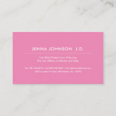Carte De Visite Bonjour  | Script fantaisie Bubblegum rose (Dos)