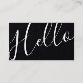 Carte De Visite "Bonjour" Script Moderne Professionnel (Devant)