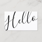 Carte De Visite "Bonjour" Script professionnel moderne (Devant)
