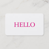 Bonjour Simple Pink Blanc Simple