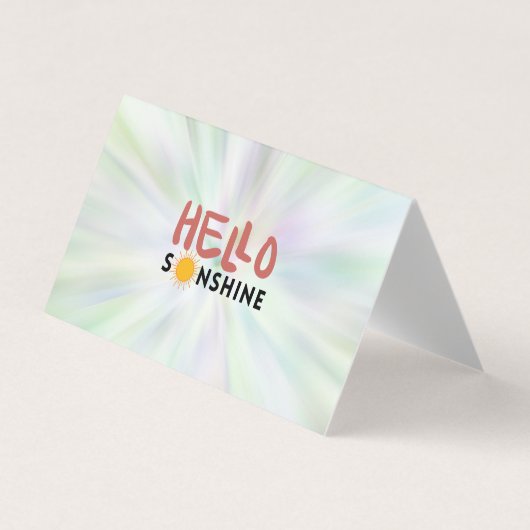 Carte De Visite Bonjour Sonshine, Sun Rays, Vues d'été (Devant)