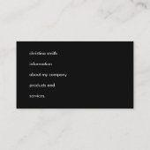 Carte De Visite Bonjour Texte simple (Dos)