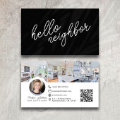 Carte De Visite Bonjour Voisin Immobilier Photo QR Code