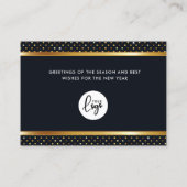 Carte De Visite Bonne année Logo d'entreprise (Dos)