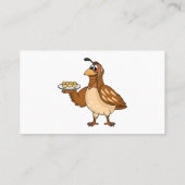 Carte De Visite Bonne caille avec dessin animé d'oeufs (Dos)