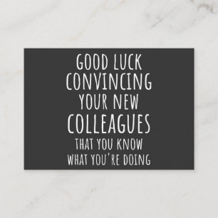 Carte De Visite Bonne Chance De Convaincre Vos Nouveaux Cotravaill