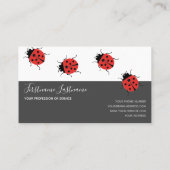 Carte De Visite Bonne chance ladybugs pointillés élégant rectangle (Dos)