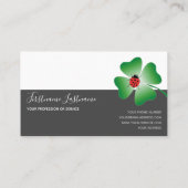 Carte De Visite Bonne chance ladybugs pointillés élégant rectangle (Dos)