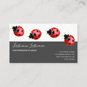 Carte De Visite Bonne chance ladybugs pointillés élégant rectangle (Dos)