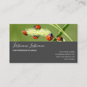 Carte De Visite Bonne chance ladybugs pointillés élégant rectangle (Dos)