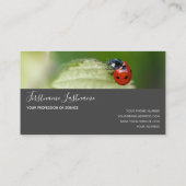 Carte De Visite Bonne chance ladybugs pointillés élégant rectangle (Dos)