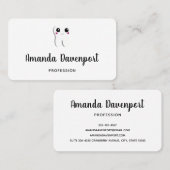 Carte De Visite Bonne dent dentaire souriante mignonne (Devant / Derrière)