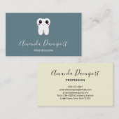 Carte De Visite Bonne dent dentaire souriante mignonne (Devant / Derrière)