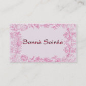 Carte de visite Bonne Soirée (Dos)