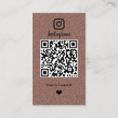 Carte De Visite Bonnes | Code QR Terracotta (Dos)