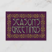 Carte De Visite Bonnes Fêtes Art nouveau (Dos)