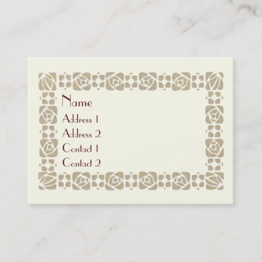 Carte De Visite Bonnes Fêtes Art nouveau (Devant)