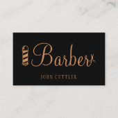 Carte De Visite Bonnet d'or ciseau pôle barbier professionnel (Devant)