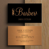 Carte De Visite Bonnet d'or ciseau pôle barbier professionnel