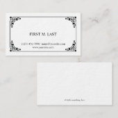 Carte De Visite Bonnie (Devant / Derrière)