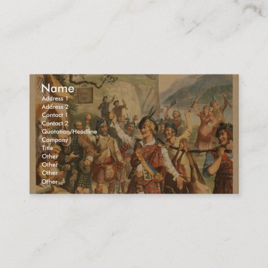 Carte De Visite Bonnie Scotland (Devant)