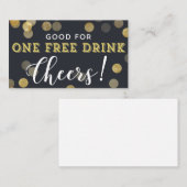 Carte De Visite Bons de billet de boissons pour une boisson libre (Devant / Derrière)