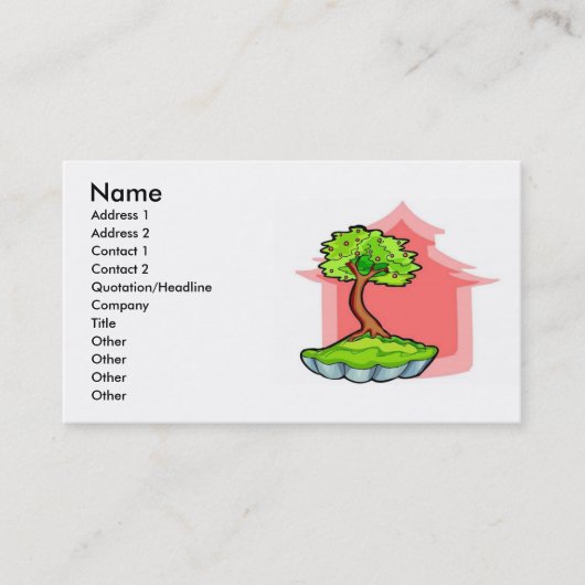 Carte de visite Bonsai Tree (Devant)