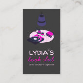 Carte De Visite Book Club Business Card with QR Code (Devant)