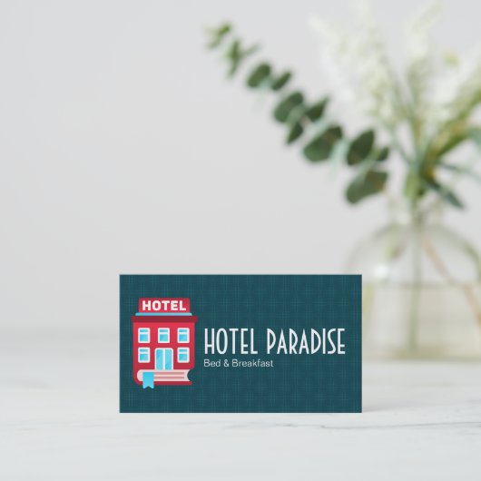 Carte De Visite Book Hotel Logo | Bed Breakfast (Debout devant)