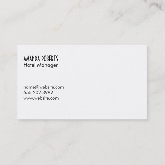 Carte De Visite Book Hotel Logo | Bed Breakfast (Dos)