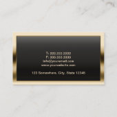 Carte De Visite Bookkeeper Modern Gold Frame Conserver (Dos)