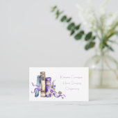 Carte De Visite Books d'aquarelle pourpre (Debout devant)